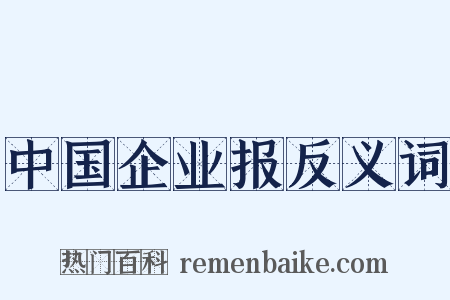 中国企业报反义词是什么意思的图片